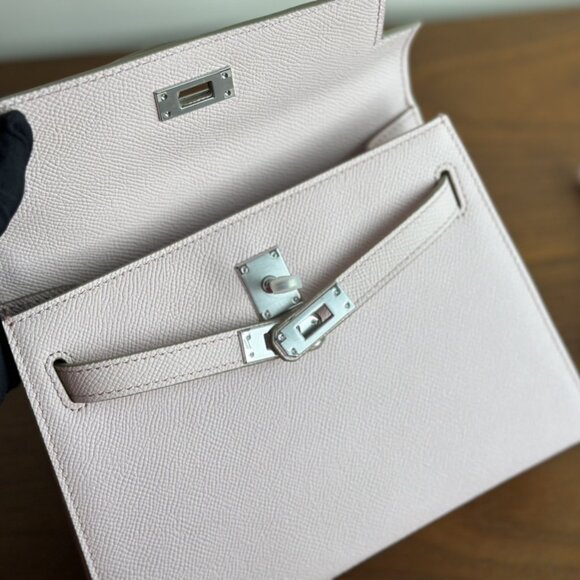 pinkish-purple Genuine Leather  21cm - Picture 7 of 8